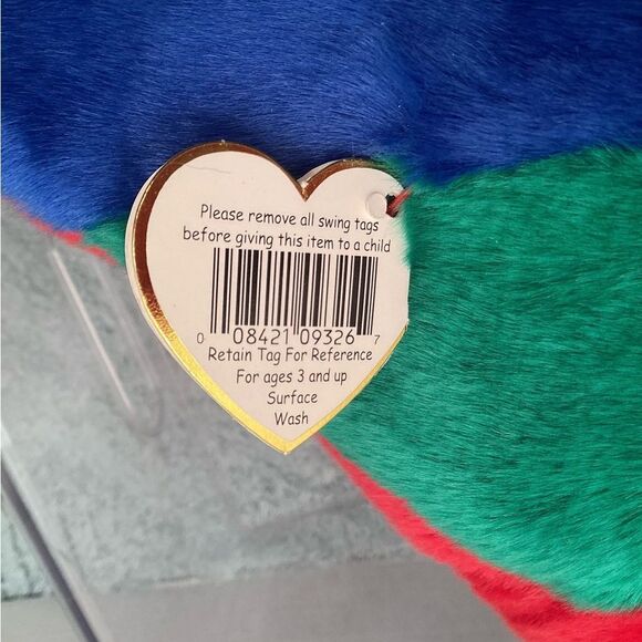 Ty Beanie Baby Buddy Jabber 1999 Plush Parrot Bird with Tags Great Condition - Picture 10 of 12